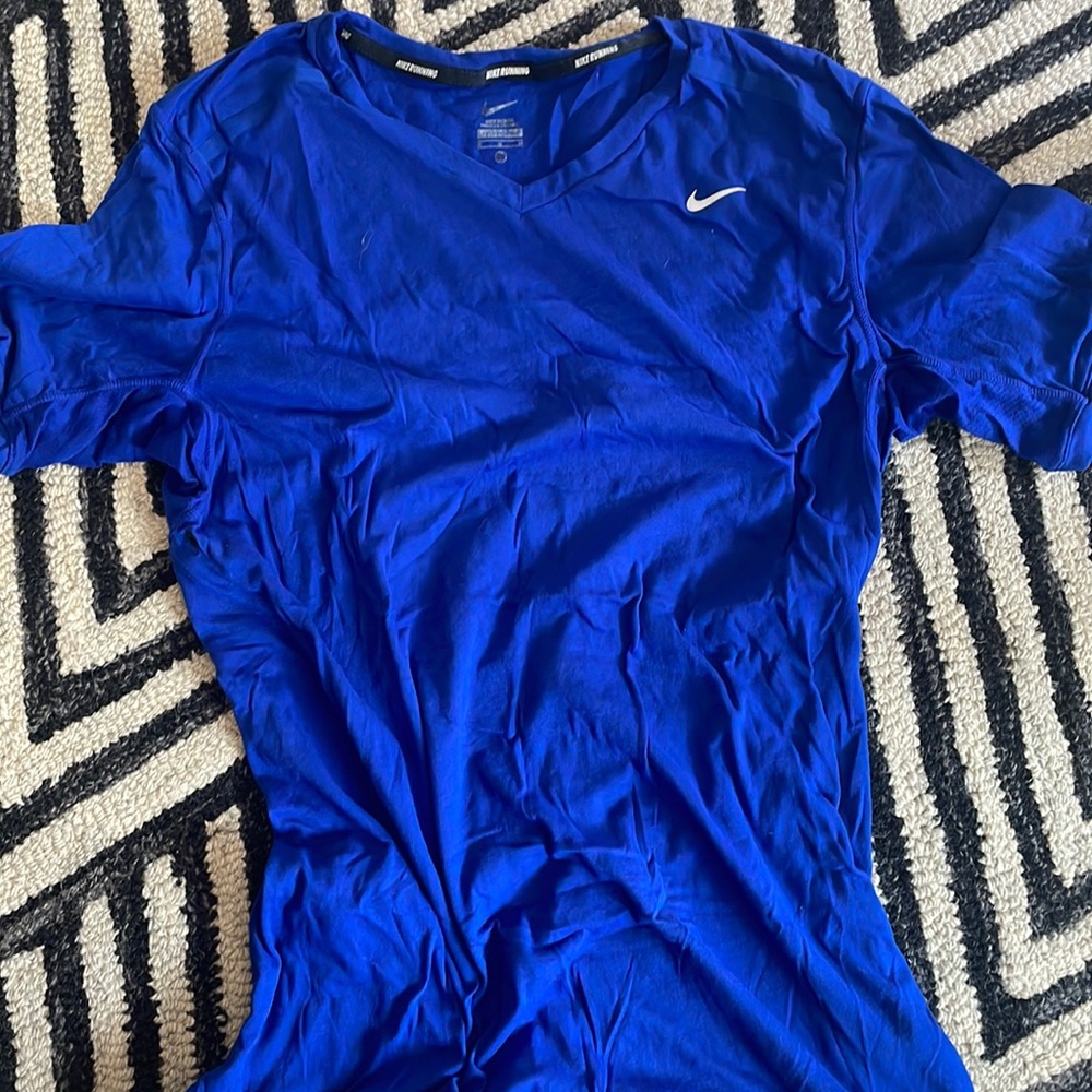 Mens royal blue Nike shirt v neck size M